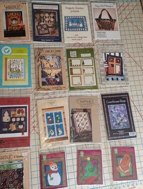 Lot of 16 Quilt & Sewing Patterns Packets Various Artists & Styles Hobby NIP